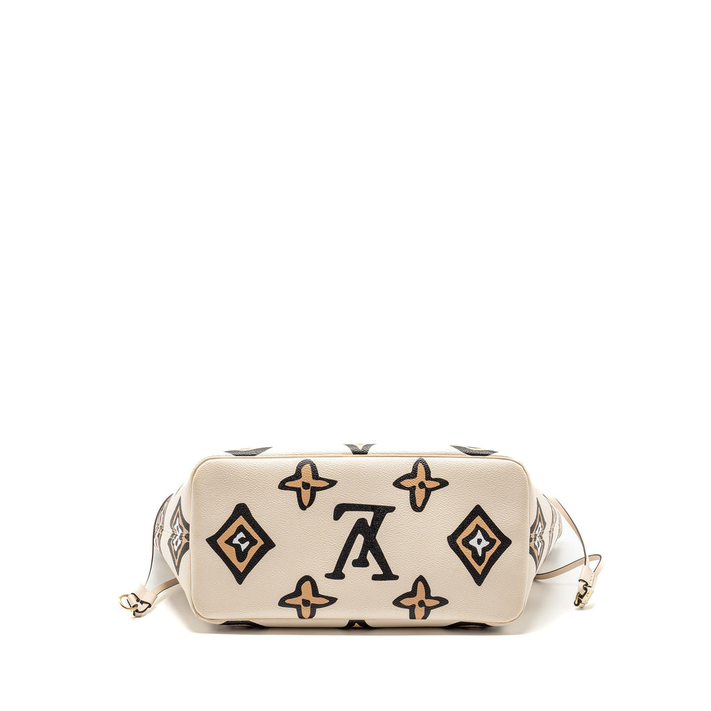 LOUIS VUITTON NEVERFULL MM WILD AT HEART EMPREINTE CREAM GHW
