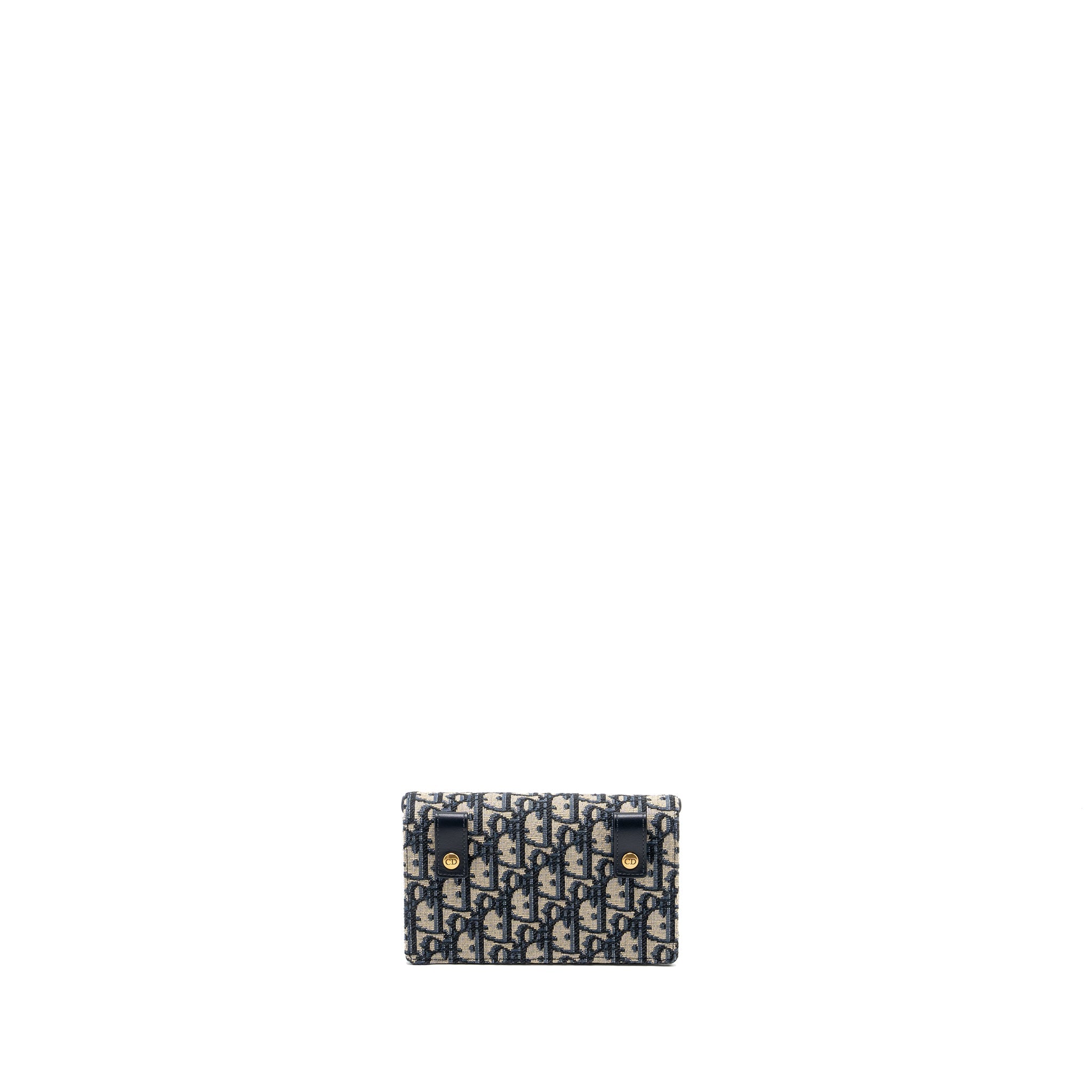 DIOR SADDLE BELT POUCH DIOR OBLIQUE JACQUARD BLUE GHW