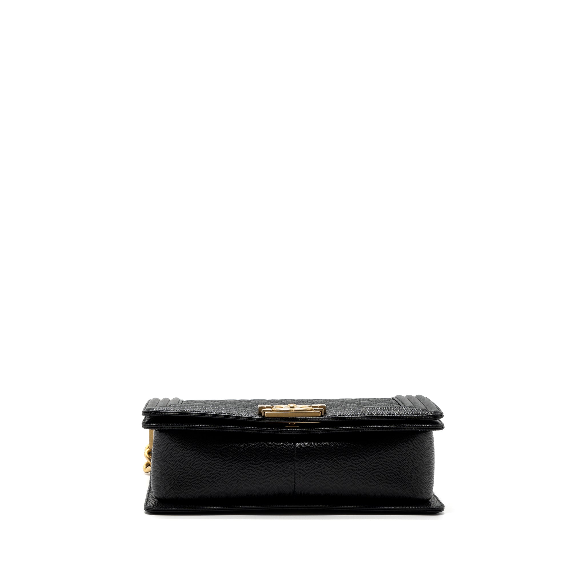 CHANEL MEDIUM CLASSIC BOY BAG CAVIAR BLACK GHW