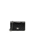 CHANEL MEDIUM CLASSIC DOUBLE FLAP BAG LAMBSKIN BLACK SHW (MICROCHIP)