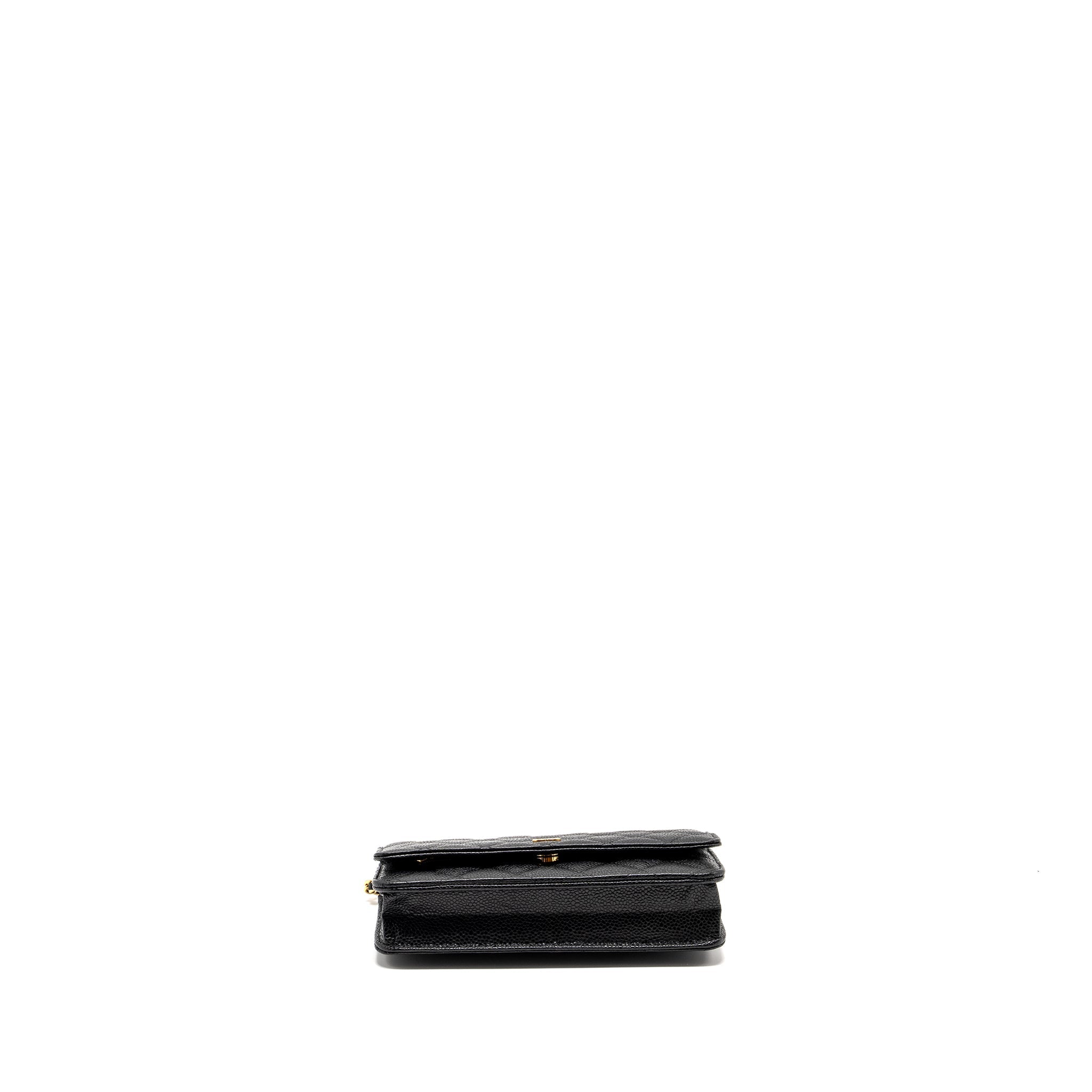 CHANEL CLASSIC WALLET ON CHAIN CAVIAR BLACK GHW