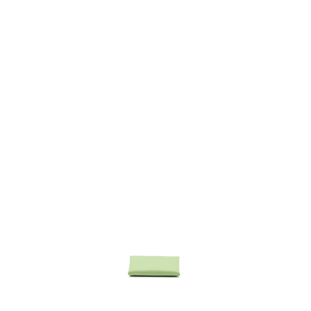 HERMES CALVI CARD HOLDER EPSOM VERT CRIQUET SHW