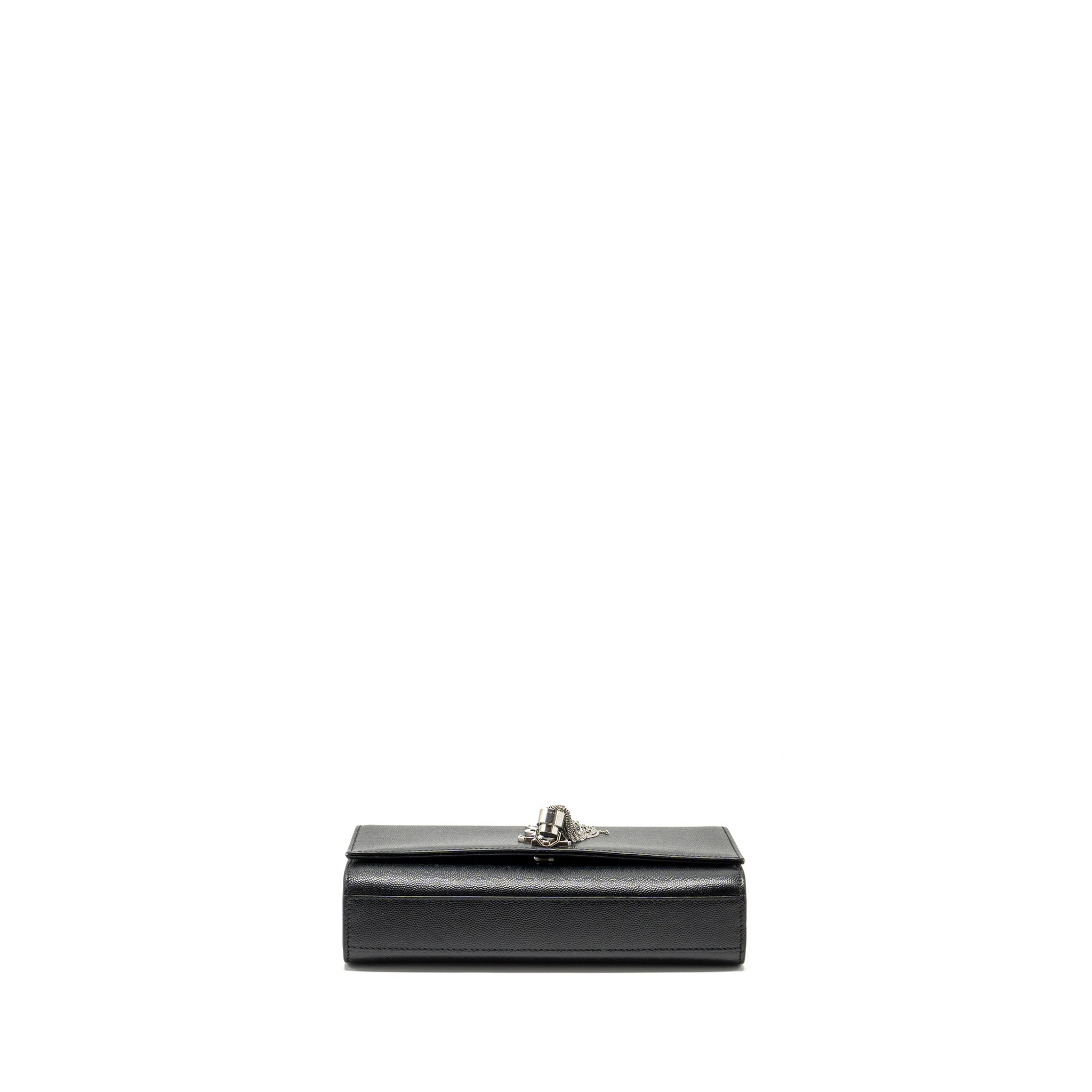 SAINT LAURENT /YSL KATE MEDIUM CHAIN BAG WITH TASSEL CALFSKIN BLACK SHW