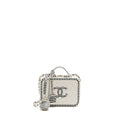 CHANEL MEDIUM FILIGREE CAMERA BAG CAVIAR WHITE/BLACK SHW