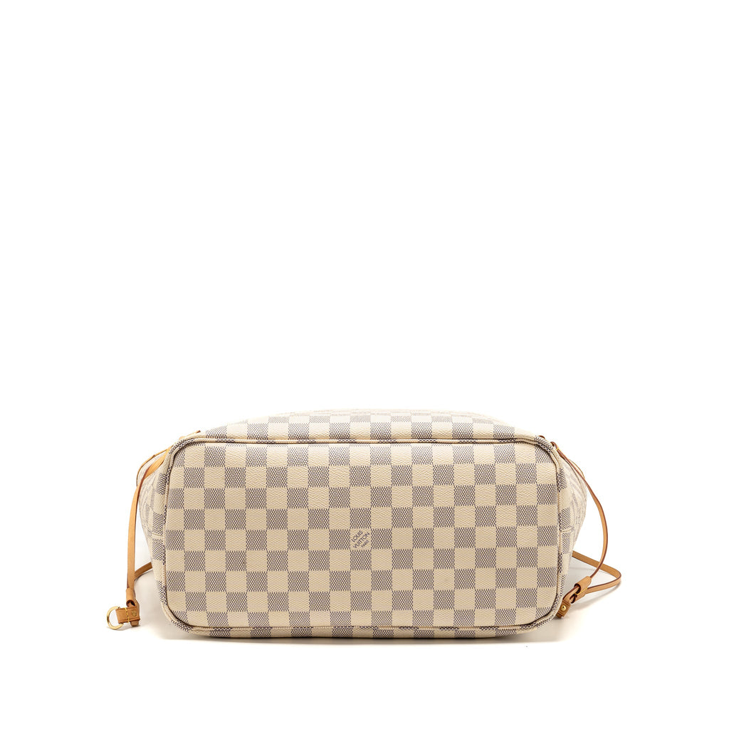 LOUIS VUITTON NEVERFULL MM DAMIER AZUR CANVAS GHW