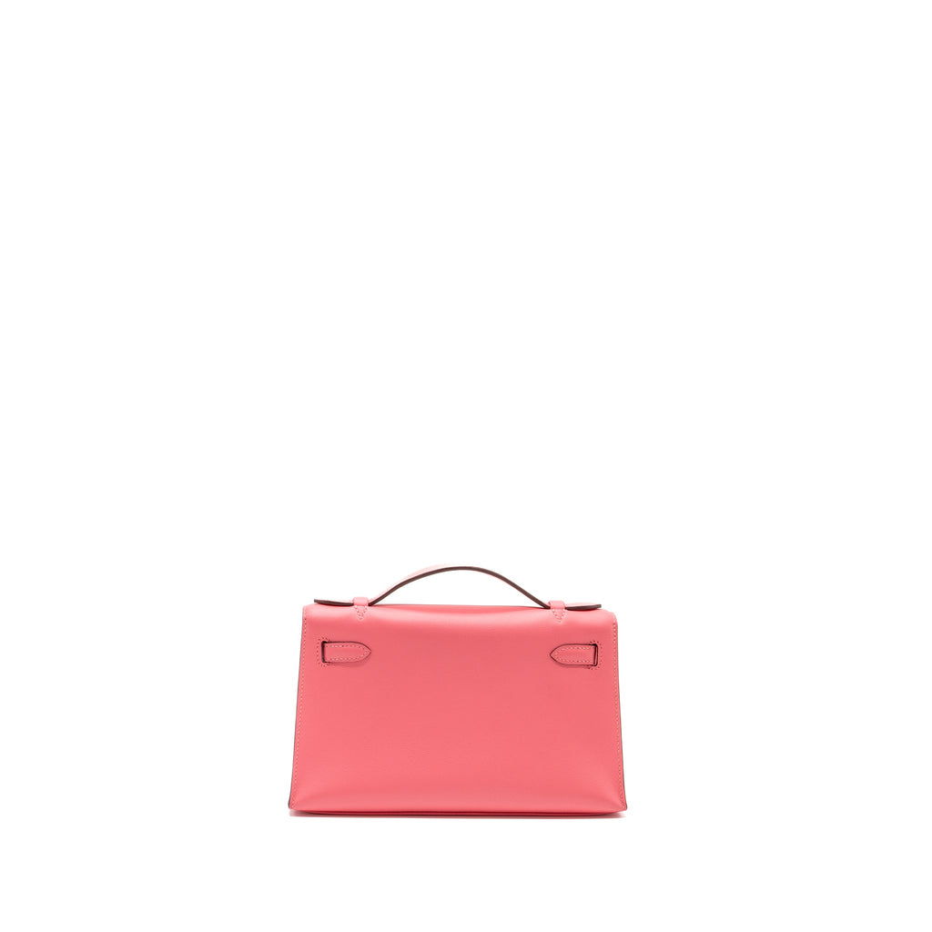 HERMES KELLY POCHETTE SWIFT ROSE AZALEE GHW