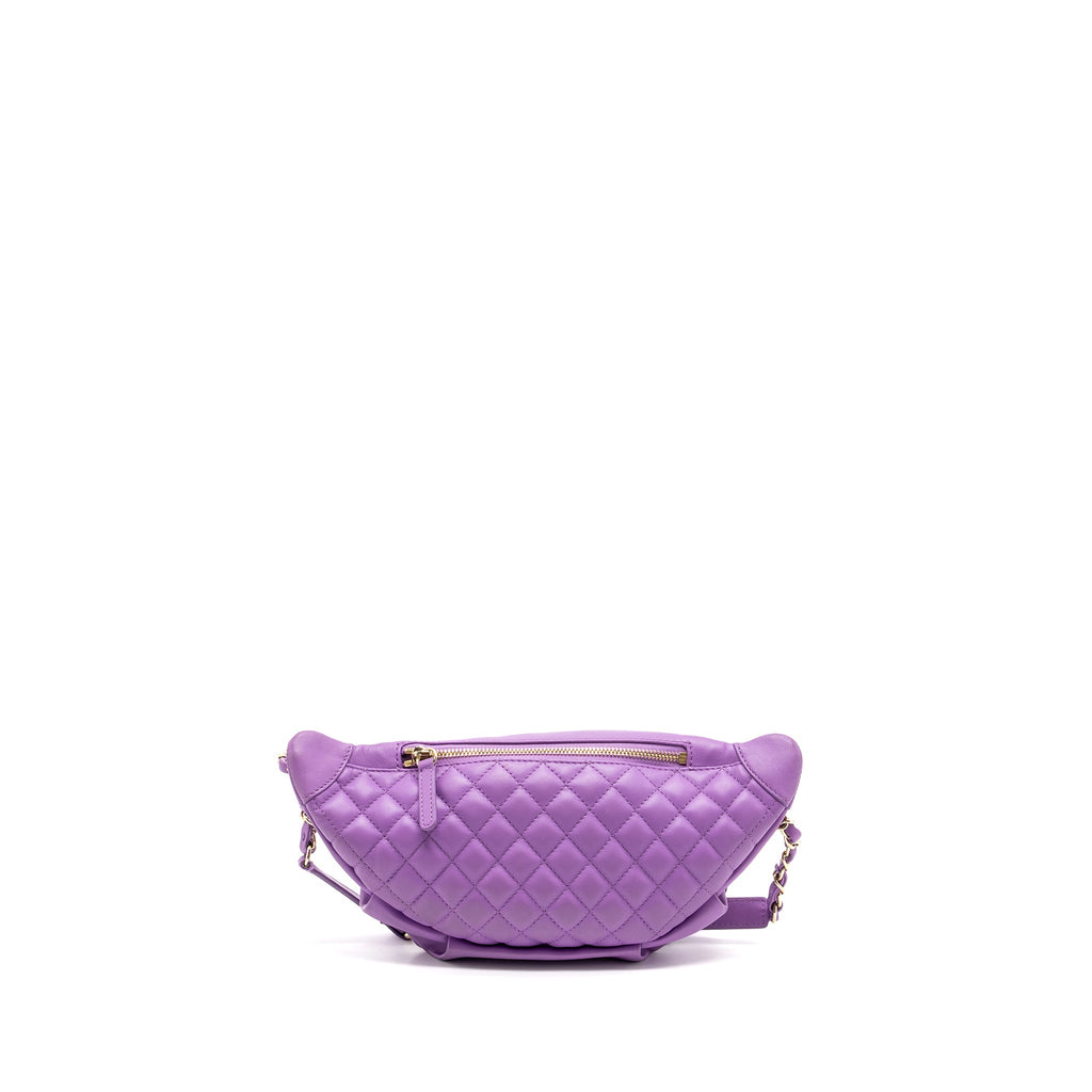 CHANEL BELT BAG LAMBSKIN PURPLE LGHW