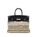 HERMES BIRKIN 35 DE CAMP DECHAINEE LIMITED EDITION TOILE CANVAS / SWIFT BLACK SHW