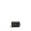 CHANEL PEARL CRUSH LONG VANITY CASE LAMBSKIN BLACK GHW (MICROCHIP)