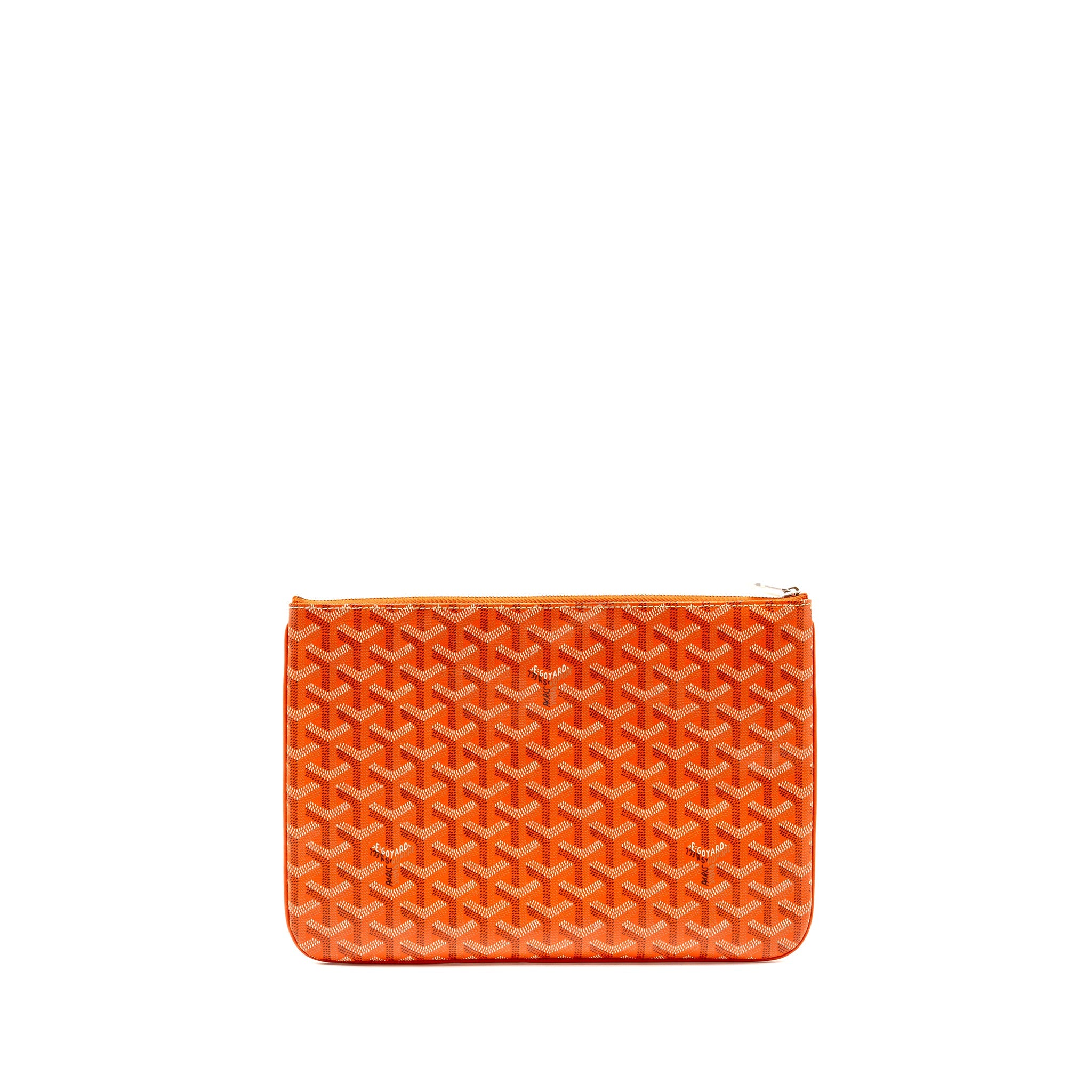 GOYARD SENAT MM POUCH GOYARDINE CANVAS ORANGE SHW