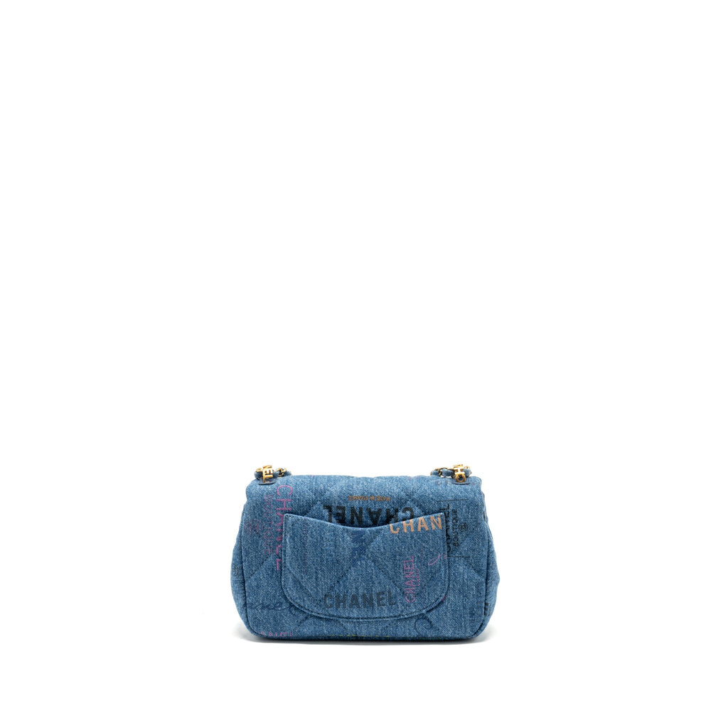 CHANEL 22P FLAP BAG DENIM BLUE GHW (MICROCHIP)