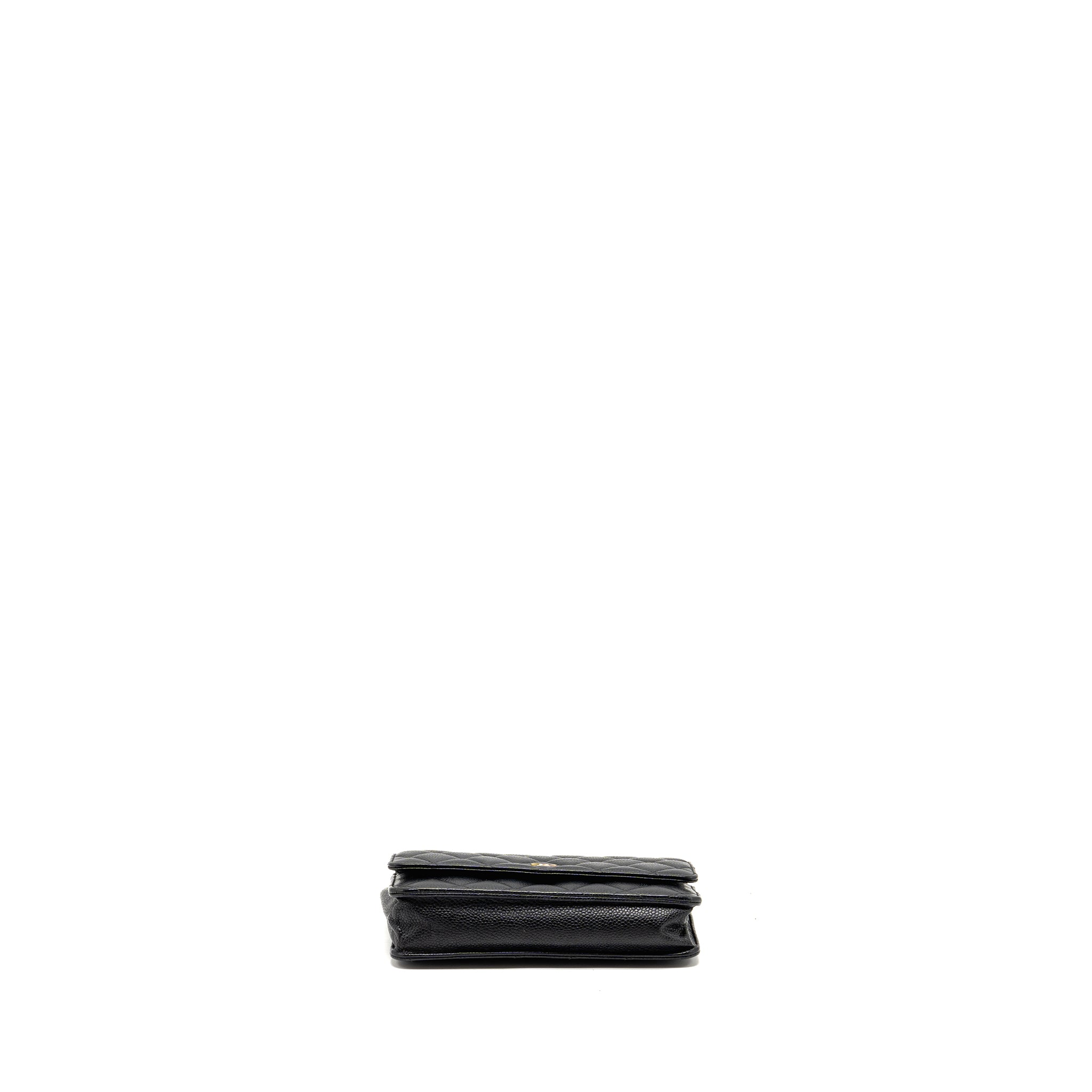 CHANEL CLASSIC WALLET ON CHAIN CAVIAR BLACK GHW