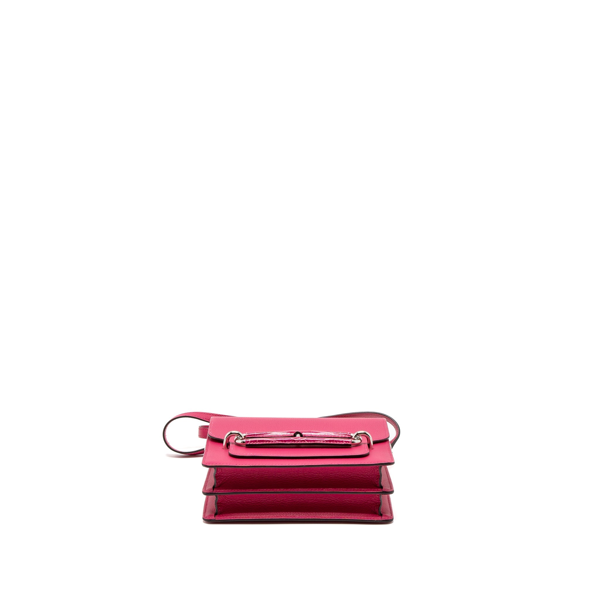 HERMES MINI ROULIS ALLIGATOR TOUCH EVERCOLOR ROSE MEXICO SHW