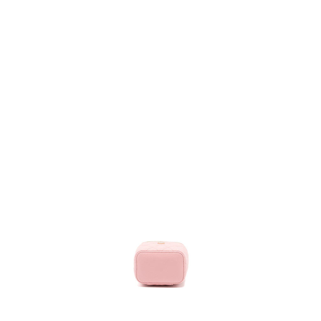 CHANEL MINI VANITY CASE CAVIAR PINK LGHW