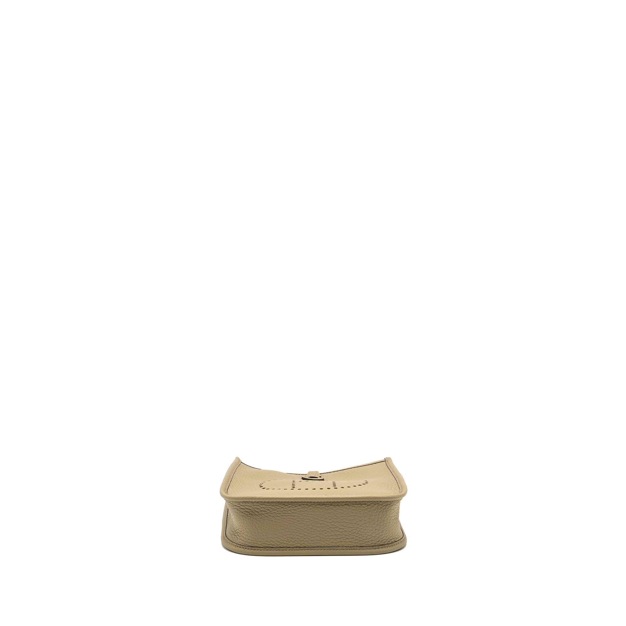 HERMES MINI EVELYNE CLEMENCE BEIGE MARFA WITH MULTICOLOUR STRAP SHW