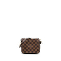 LOUIS VUITTON VINTAGE SQUARE SHOULDER BAG DAMIER EBENE GHW