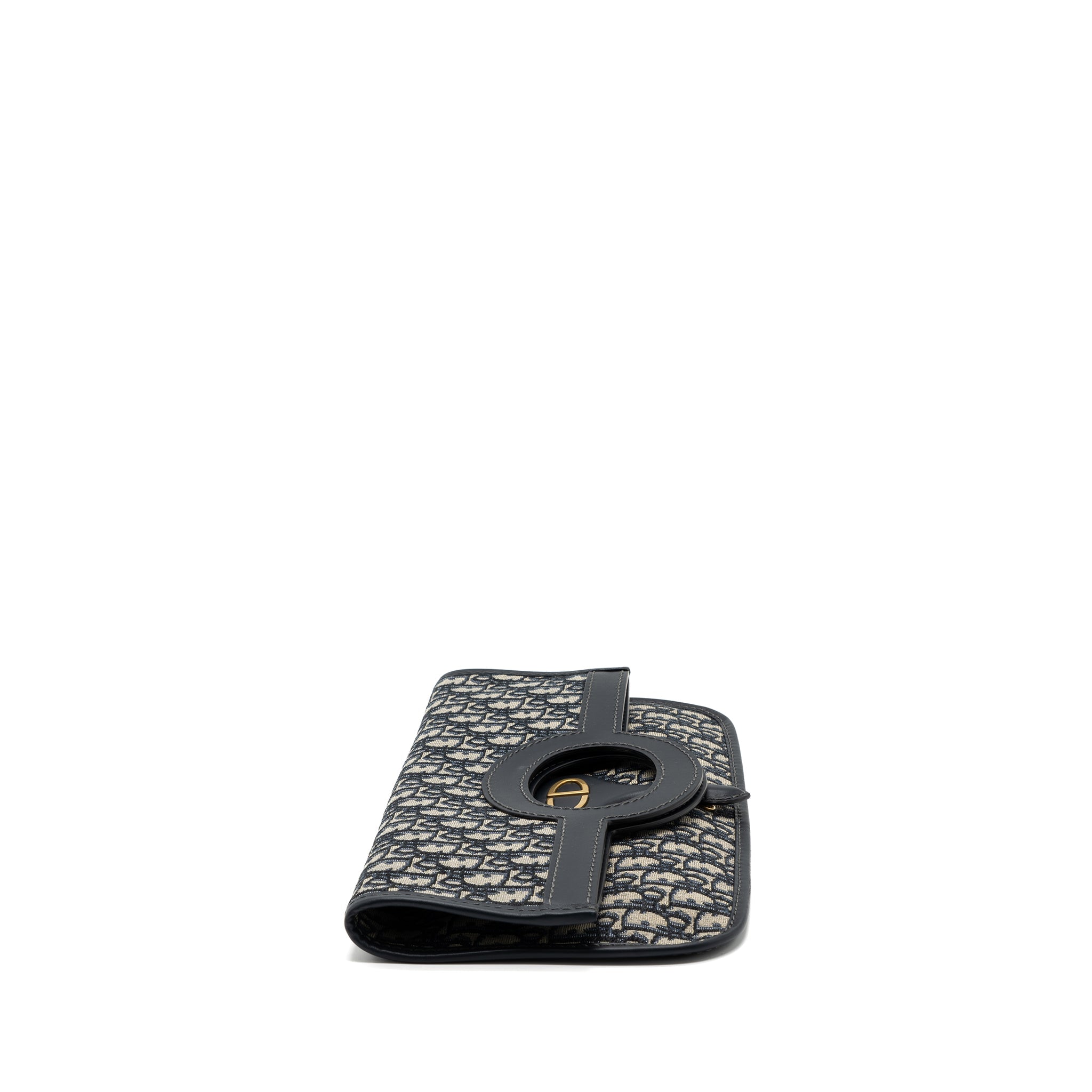 DIOR FOLDER CLUTCH BLUE DIOR OBLIQUE CANVAS/ LEATHER GHW