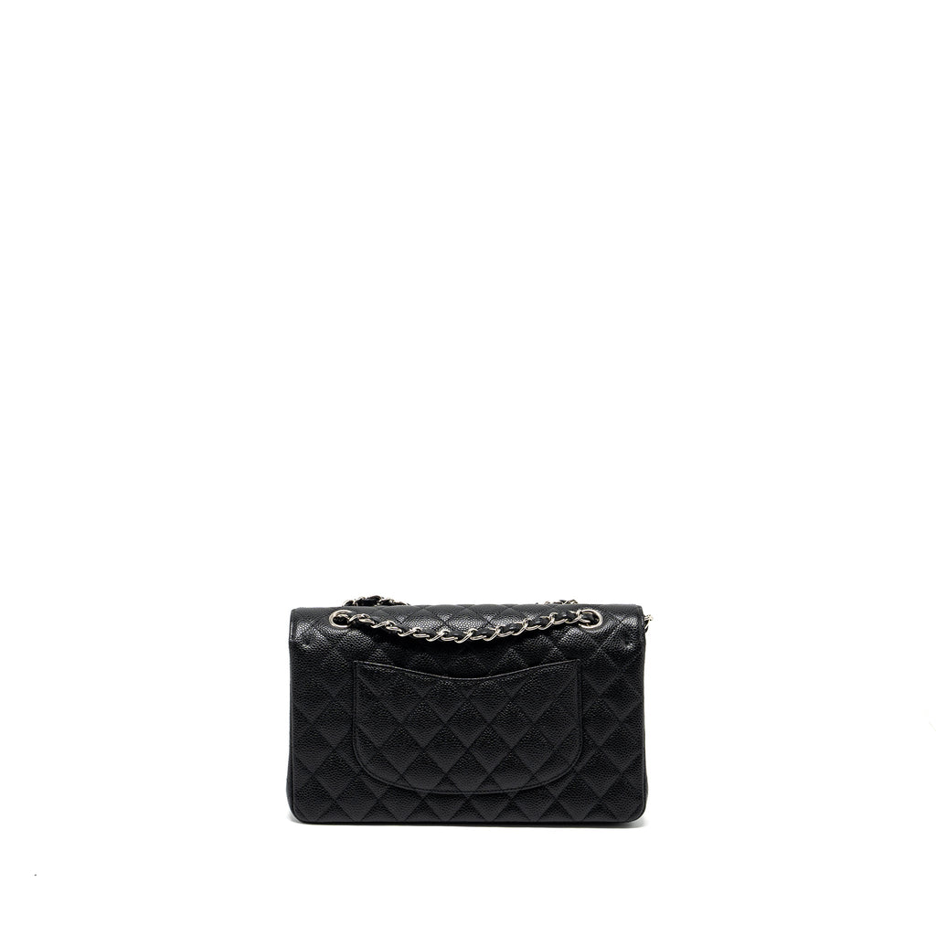 CHANEL MEDIUM CLASSIC DOUBLE FLAP BAG CAVIAR BLACK SHW