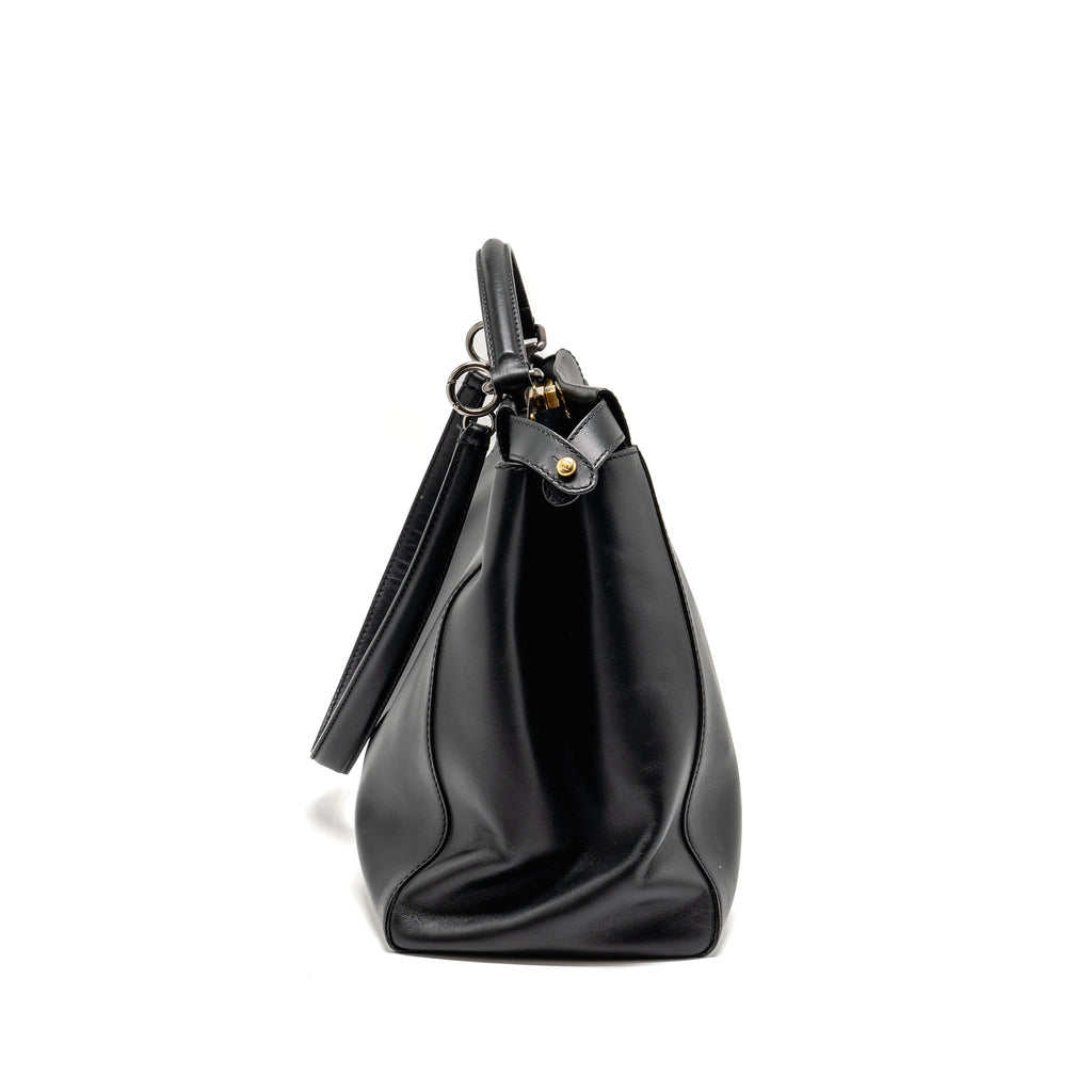 FENDI LARGE PEEKABOO BAG CALFSKIN BLACK GHW