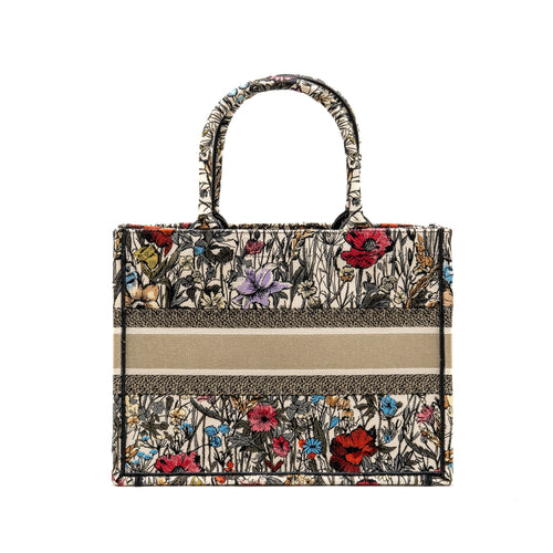 DIOR MEDIUM DIOR BOOK TOTE MILLE FLEURS EMBROIDERY MULTICOLOUR