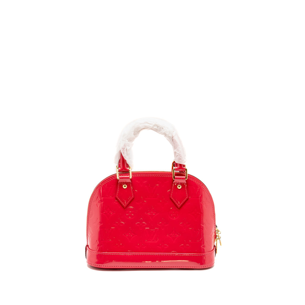 LOUIS VUITTON ALMA BB MONOGRAM PATENT RED GHW