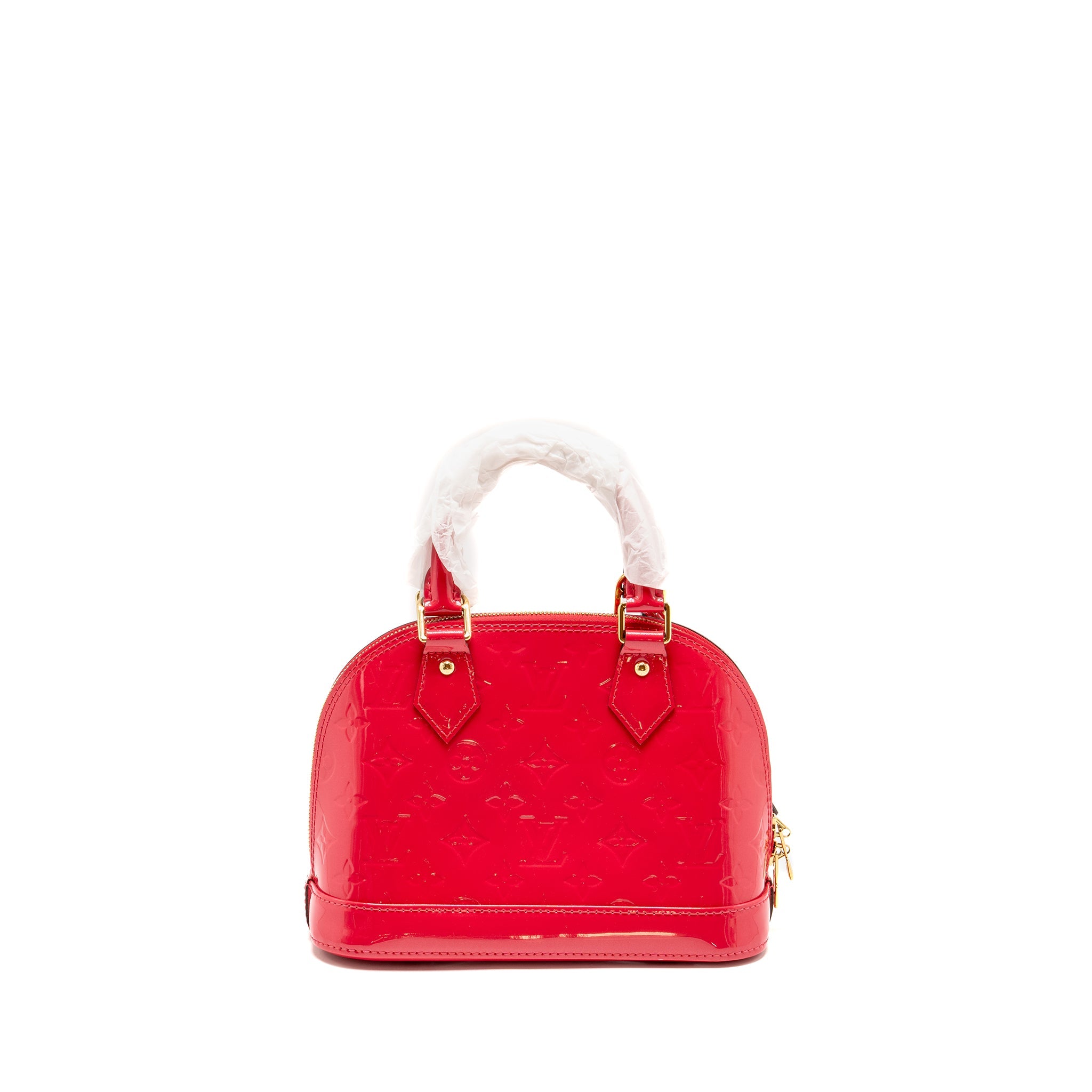 LOUIS VUITTON ALMA BB MONOGRAM PATENT RED GHW