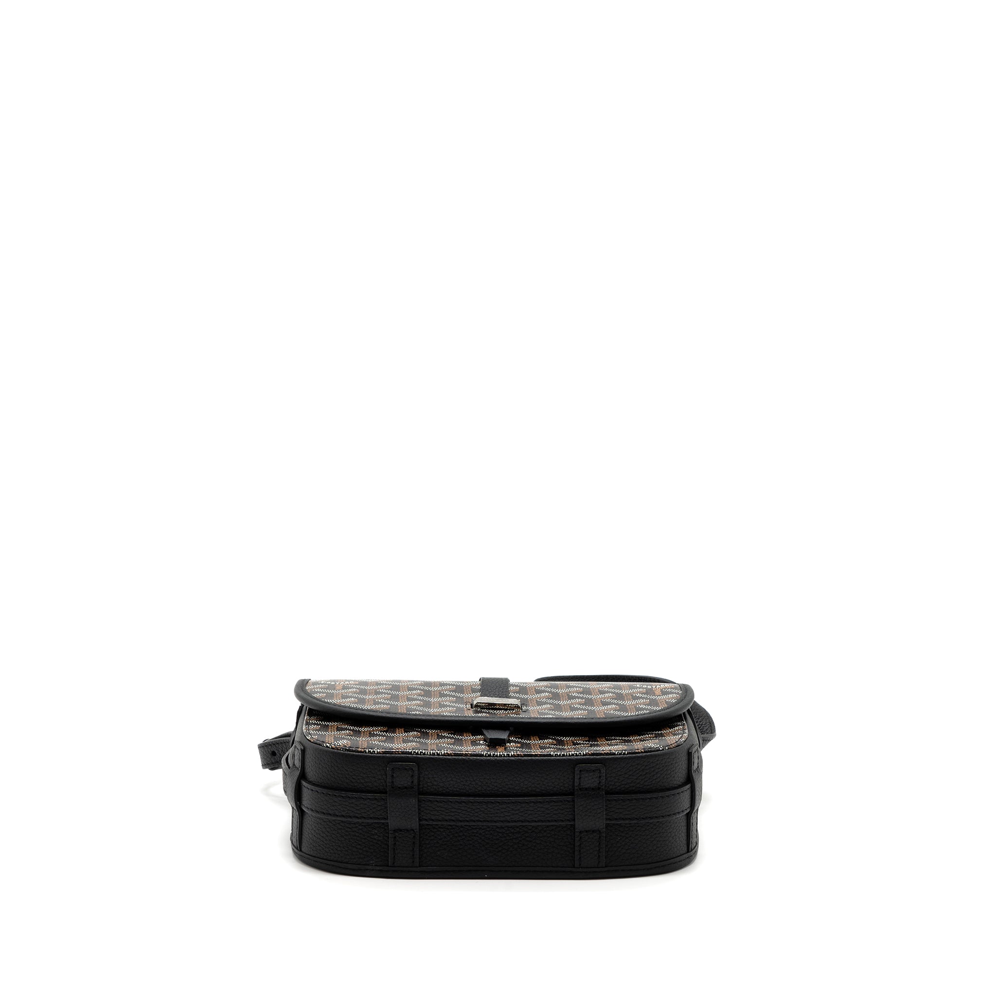 GOYARD MESSENGER BAG CALFSKIN/GOYARDINE CANVAS BLACK SHW