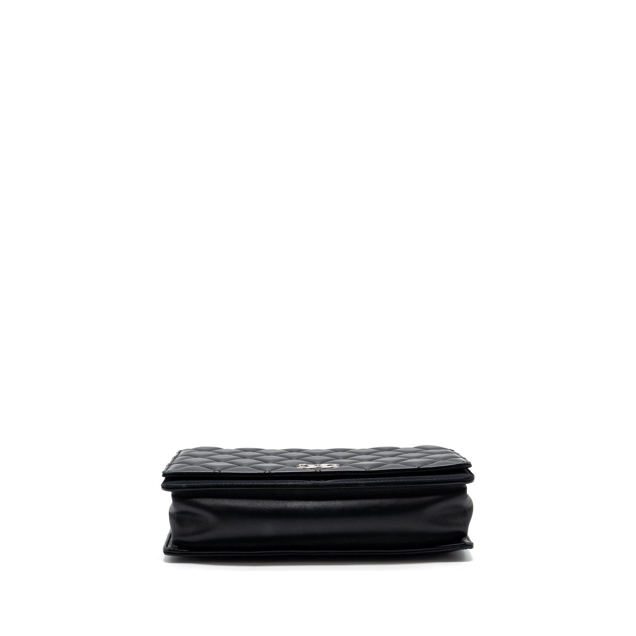 CHANEL QUILTED FLAP BAG CALFSKIN BLACK RUTHENIUM HARDWARE