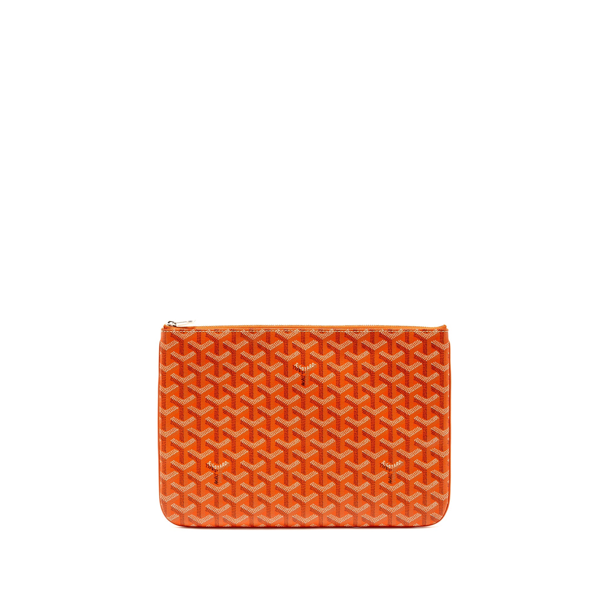 GOYARD SENAT MM POUCH GOYARDINE CANVAS ORANGE SHW