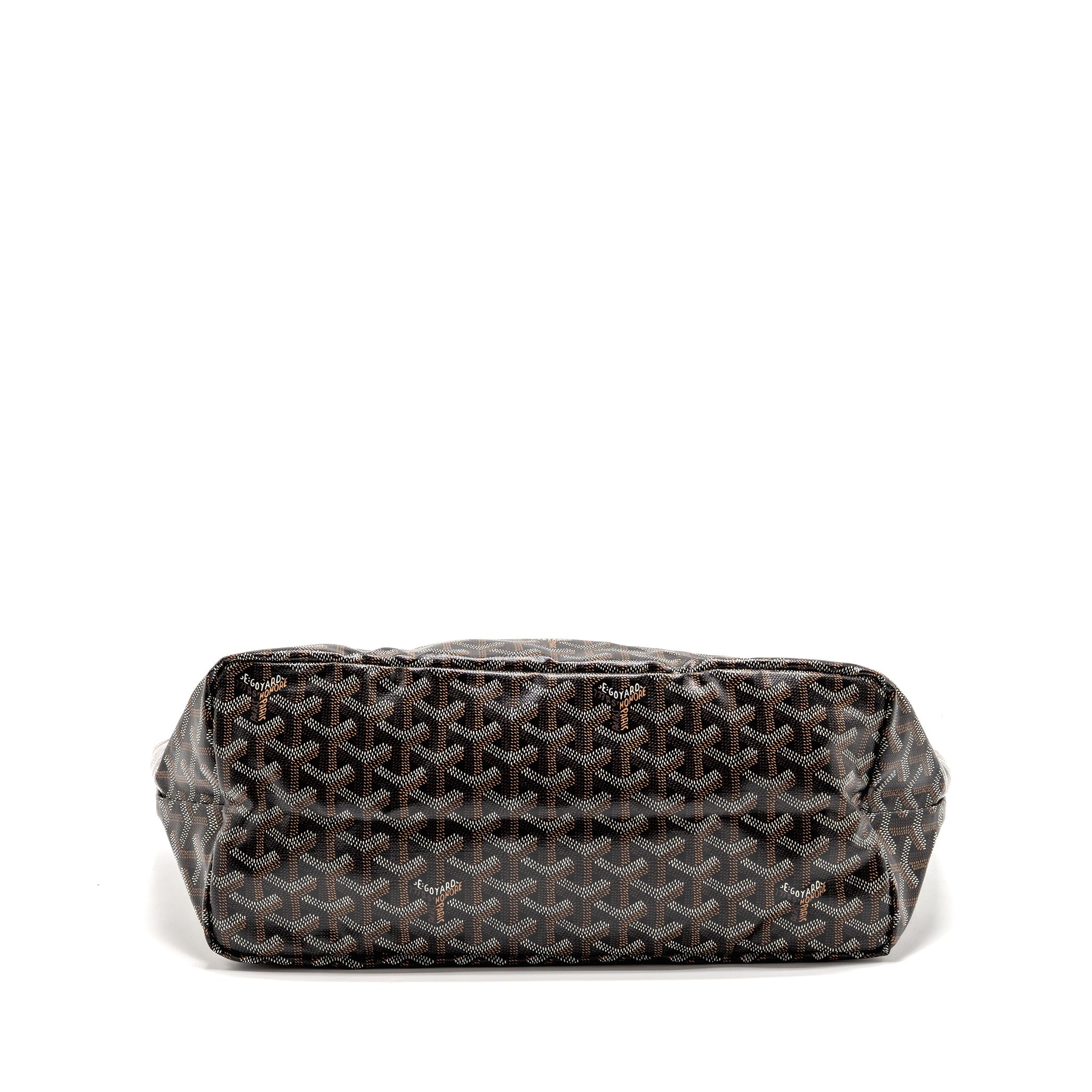 GOYARD SAINT LOUIS PM TOTE BAG GOYARDLINE CANVAS BLACK SHW