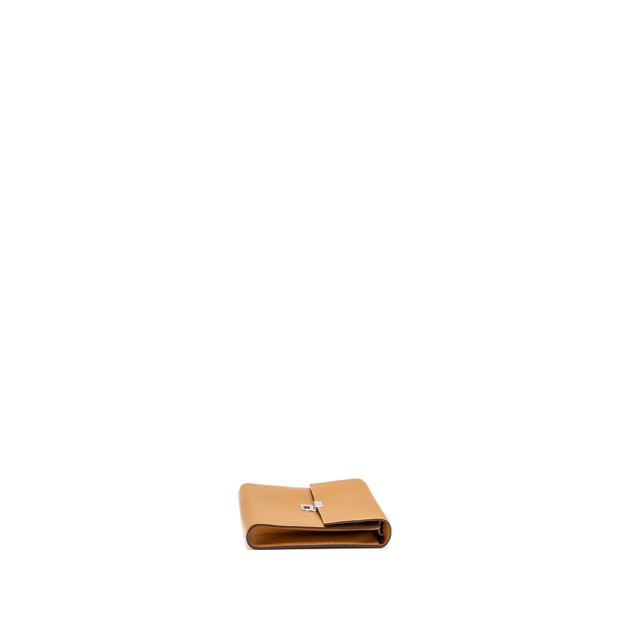 HERMES CLIC 16 WALLET CHEVRE MYSORE CARAMEL SHW