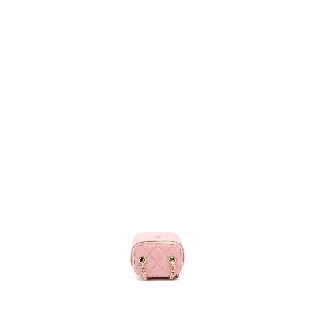 CHANEL MINI VANITY CASE CAVIAR PINK LGHW