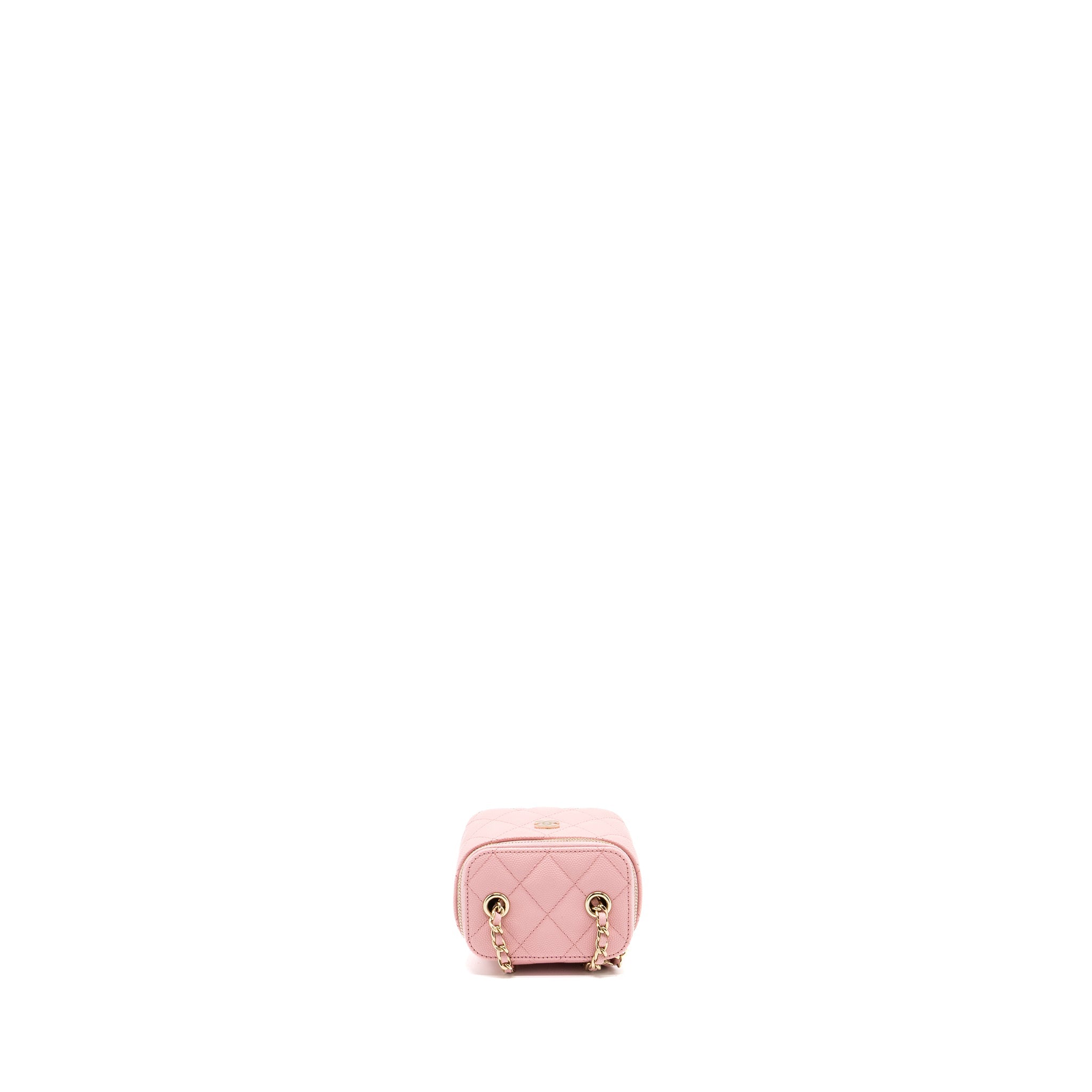 CHANEL MINI VANITY CASE CAVIAR PINK LGHW