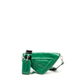 PRADA TRIANGLE SHOULDER BAG LEATHER GREEN SHW