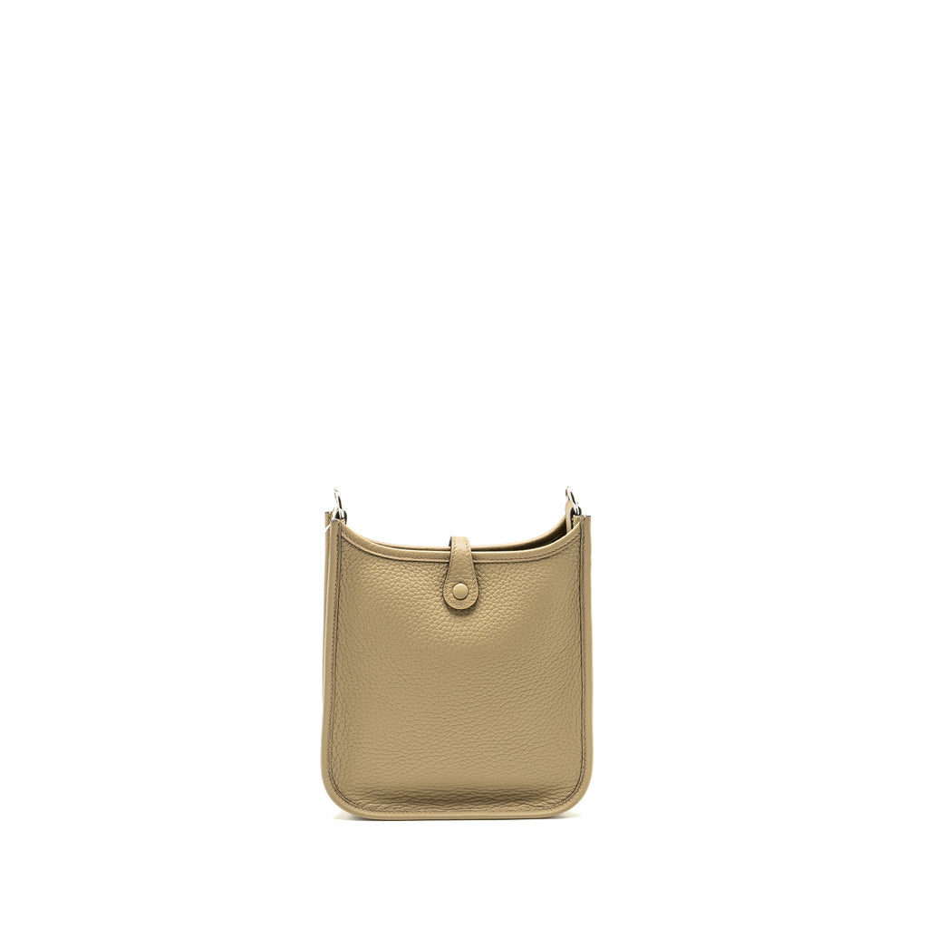 HERMES MINI EVELYNE CLEMENCE BEIGE MARFA WITH MULTICOLOUR STRAP SHW