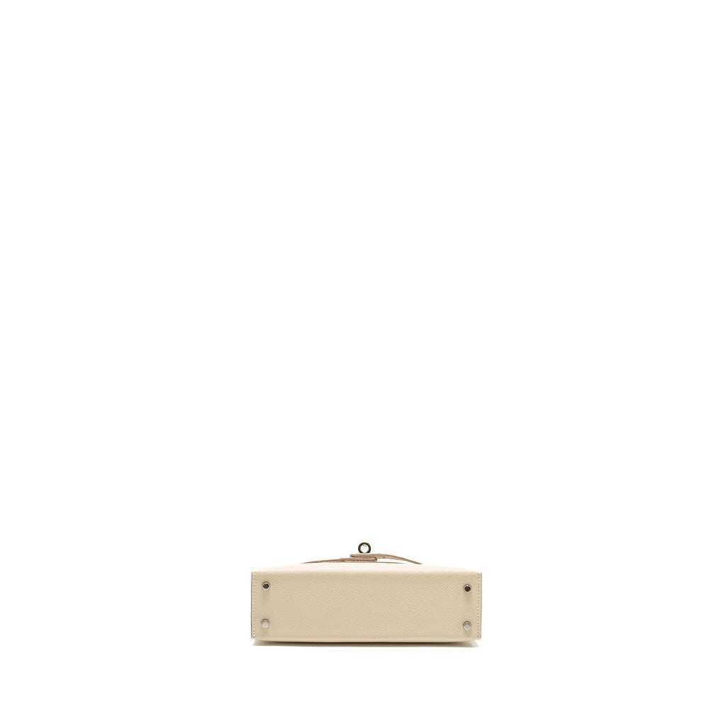 HERMES MINI KELLY II EPSOM CRAIE/MAUVE PALE/GOLD SHW