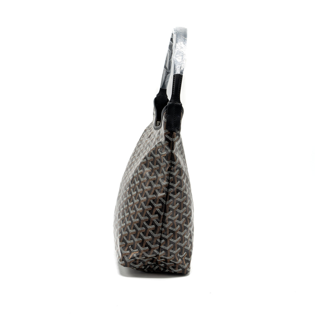 GOYARD BOHEME HOBO BAG GOYARDLINE CANVAS / CALFSKIN BLACK SHW