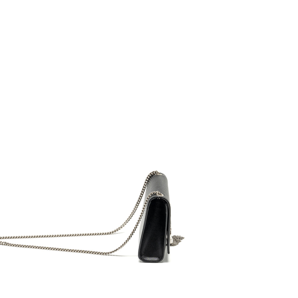 SAINT LAURENT /YSL KATE MEDIUM CHAIN BAG WITH TASSEL CALFSKIN BLACK SHW