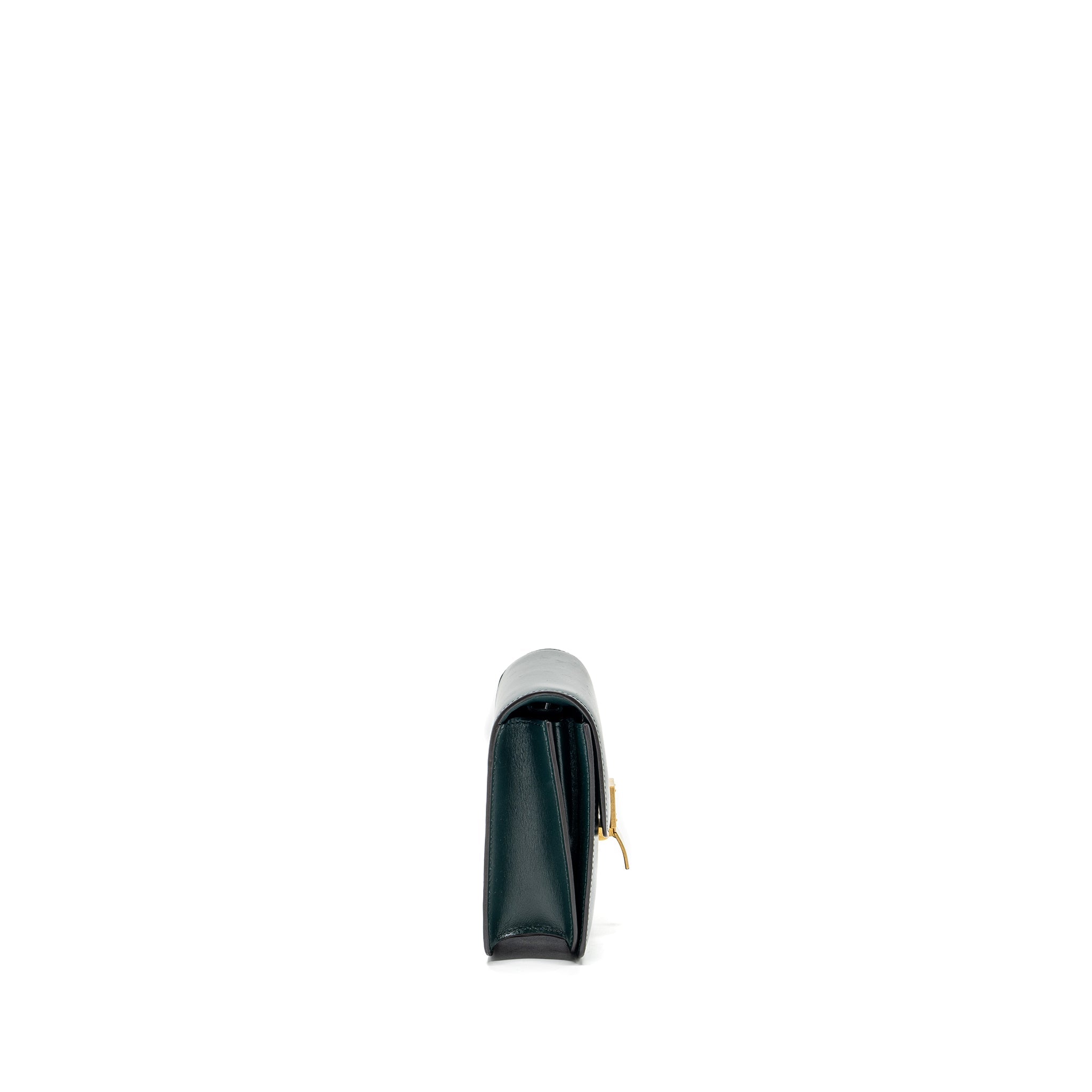 CELINE TEEN CLASSIC BOX BAG CALFSKIN DARK GREEN GHW