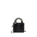DIOR MINI LADY DIOR ULTRAMATTE CANNAGE CALFSKIN SO BLACK