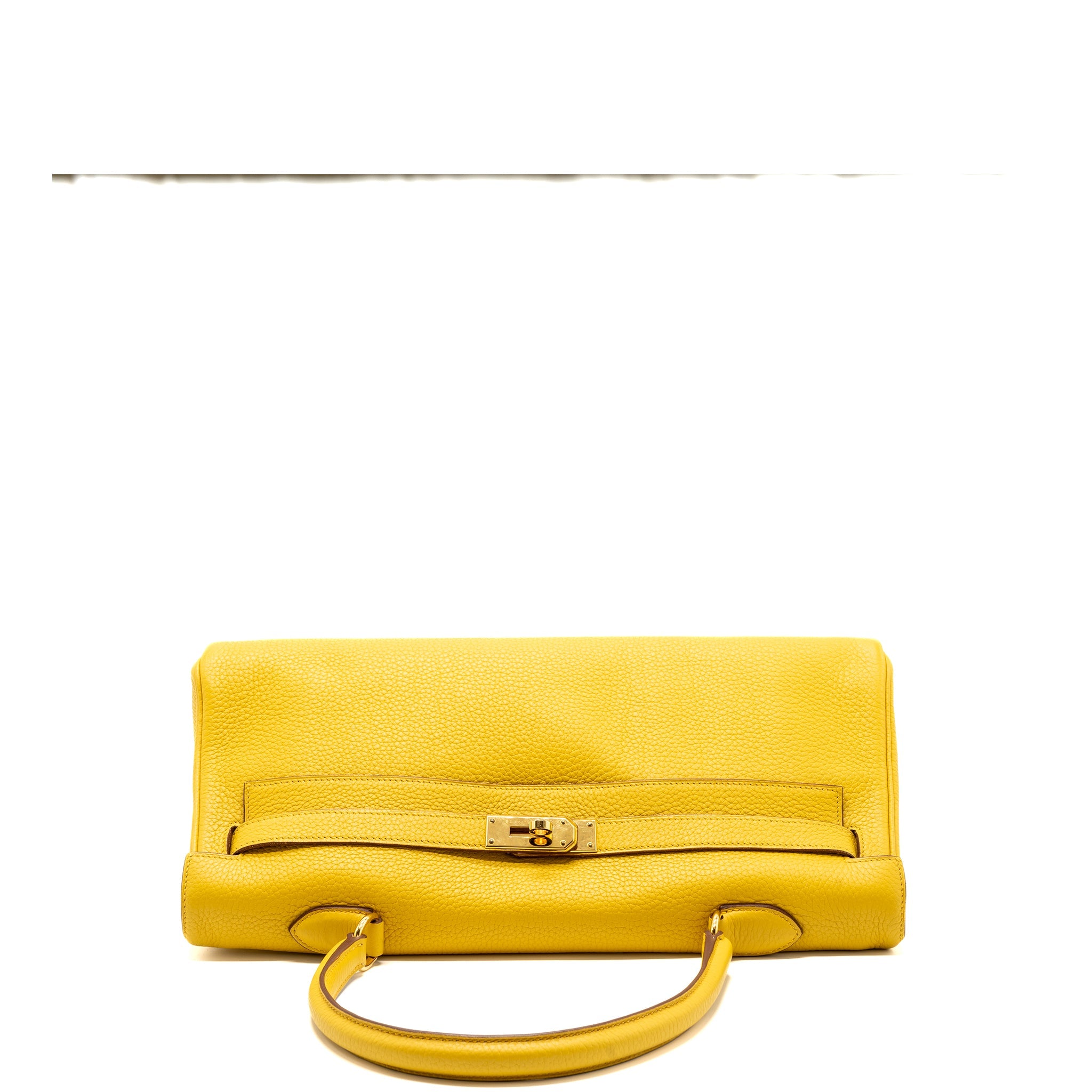 HERMES SHOULDER KELLY CLEMENCE 9D JAUNE AMBER GHW