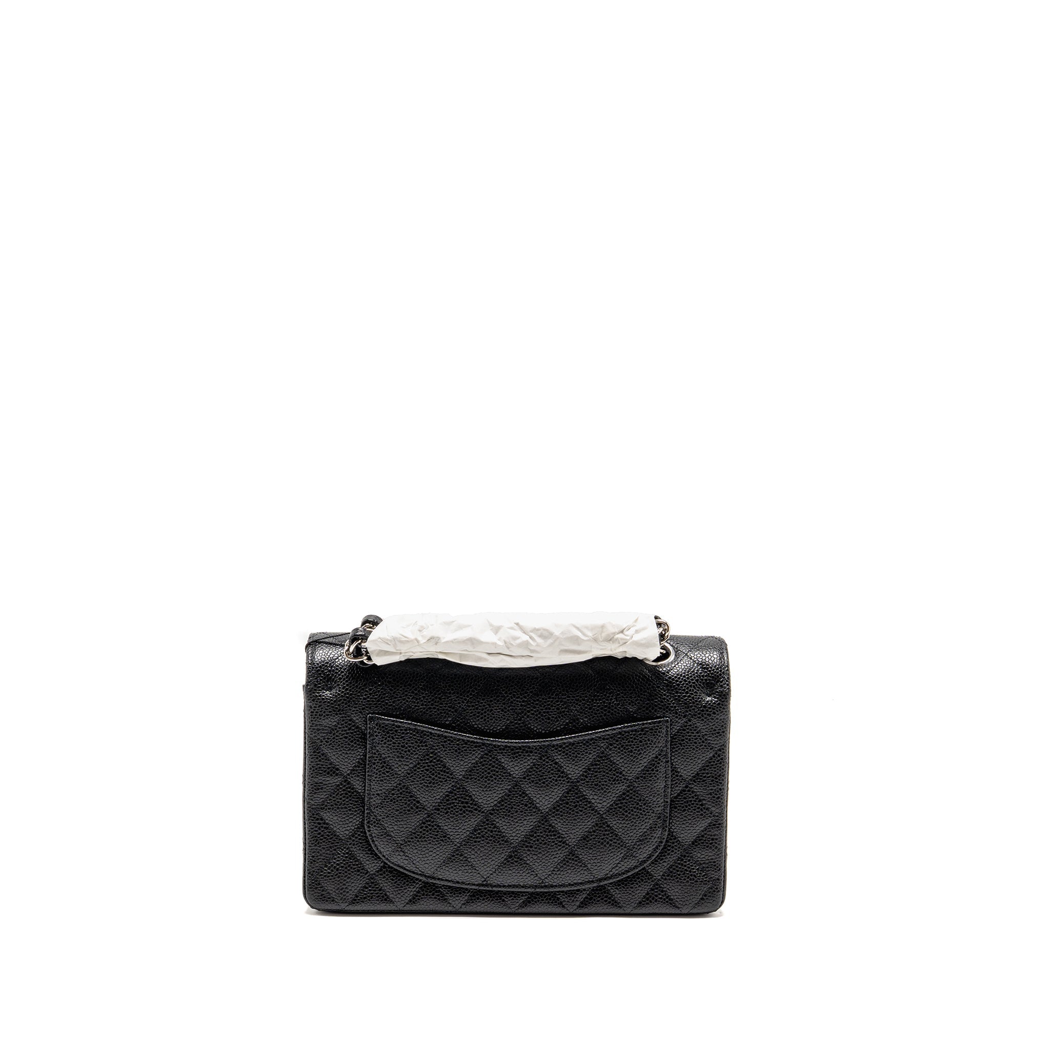 CHANEL SMALL CLASSIC DOUBLE FLAP BAG CAVIAR BLACK SHW