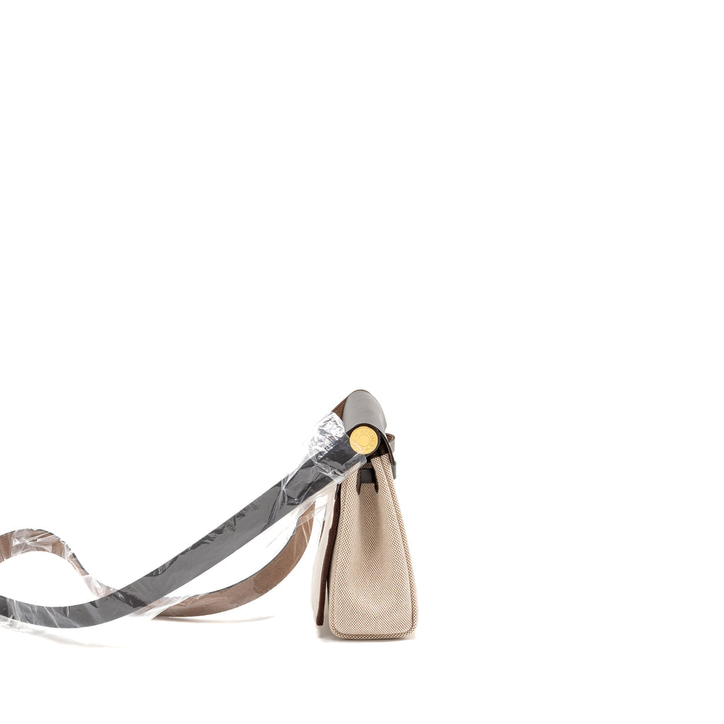 HERMES HERBAG MINI CANVAS / HUNTER LEATHER ECRU-BEIGE / EBENE GHW