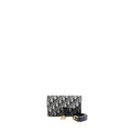 DIOR SADDLE BELT POUCH DIOR OBLIQUE JACQUARD BLUE GHW