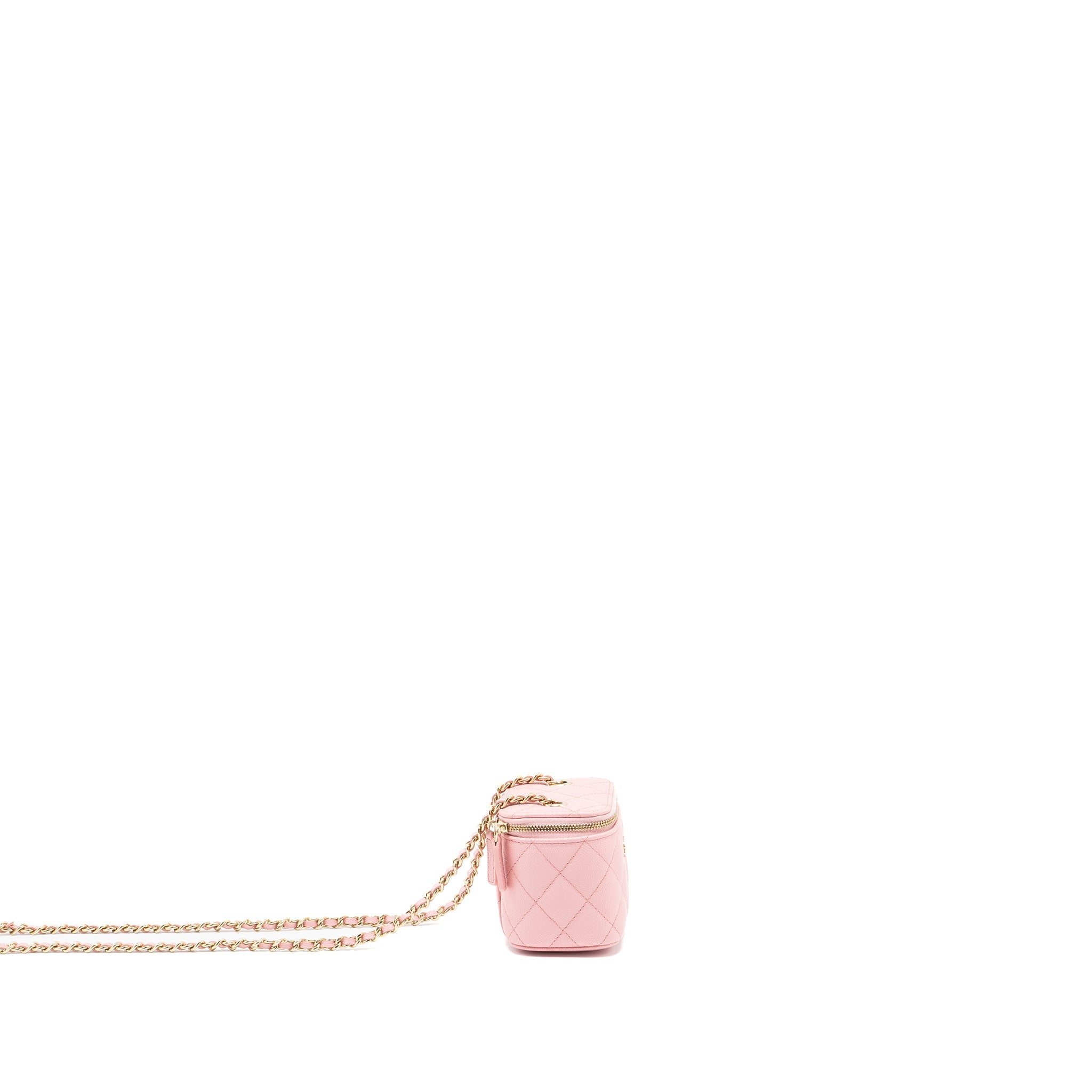 CHANEL MINI VANITY CASE CAVIAR PINK LGHW