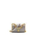 CHANEL MINI QUILTED FLAP BAG WITH CHAIN HANDLE CAVIAR GREY GHW (MICROCHIP)