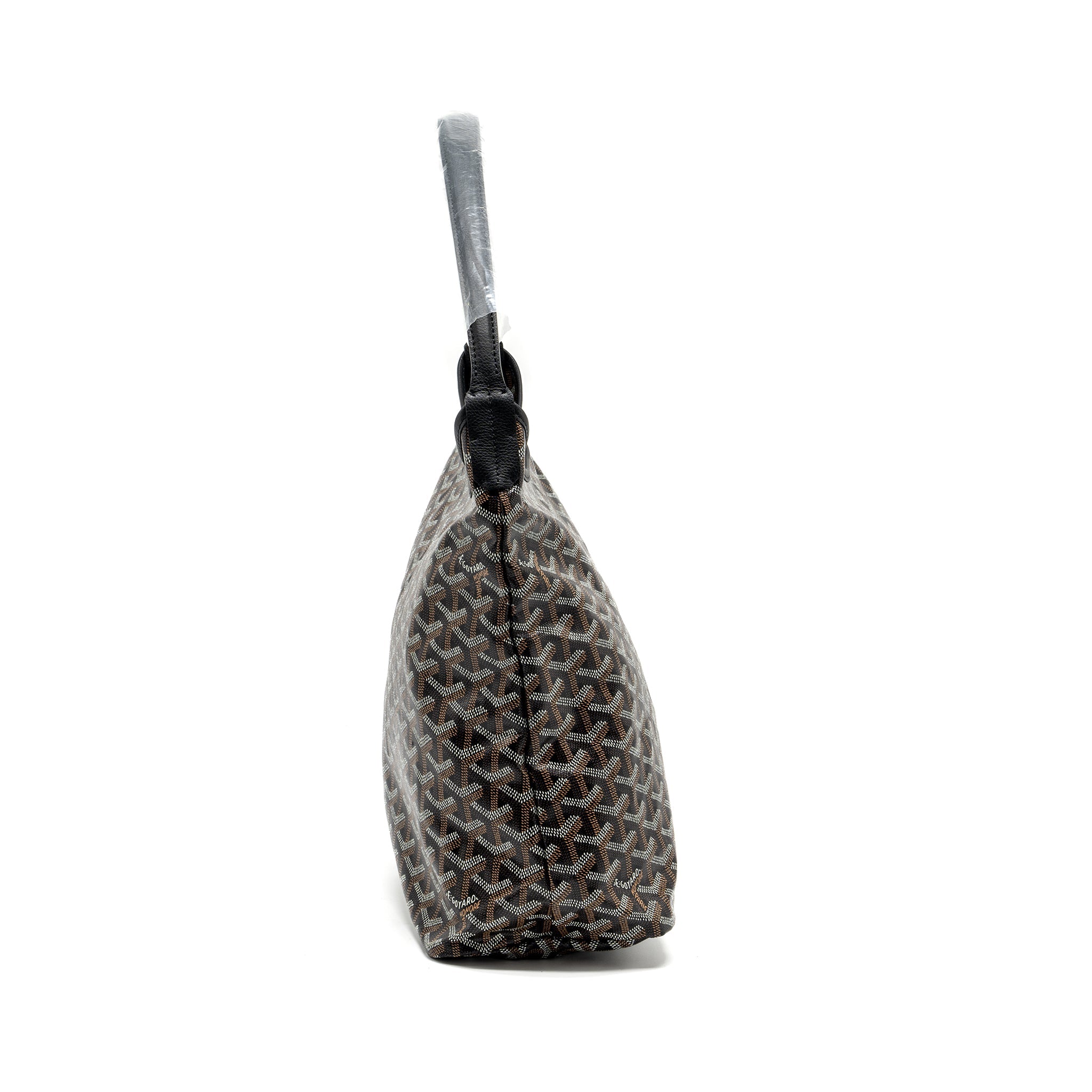 GOYARD BOHEME HOBO BAG GOYARDLINE CANVAS / CALFSKIN BLACK SHW