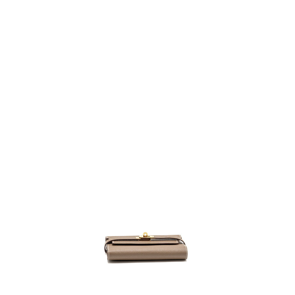 HERMES KELLY WALLET EPSOM ETOUPE GHW