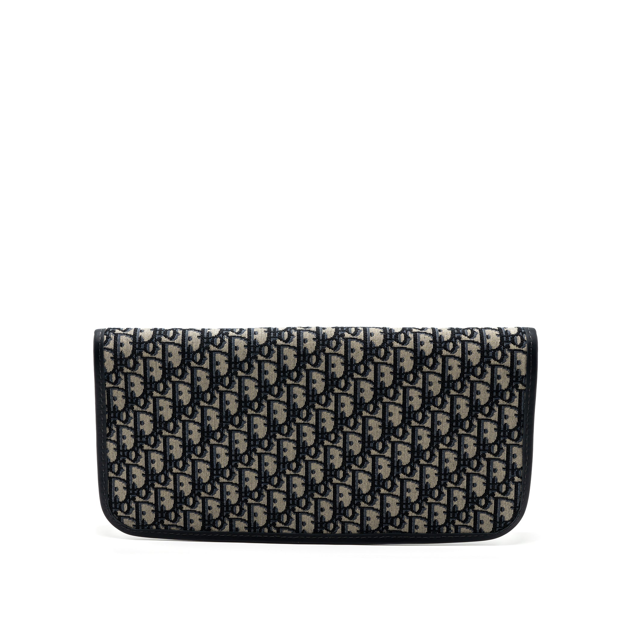 DIOR FOLDER CLUTCH BLUE DIOR OBLIQUE CANVAS/ LEATHER GHW