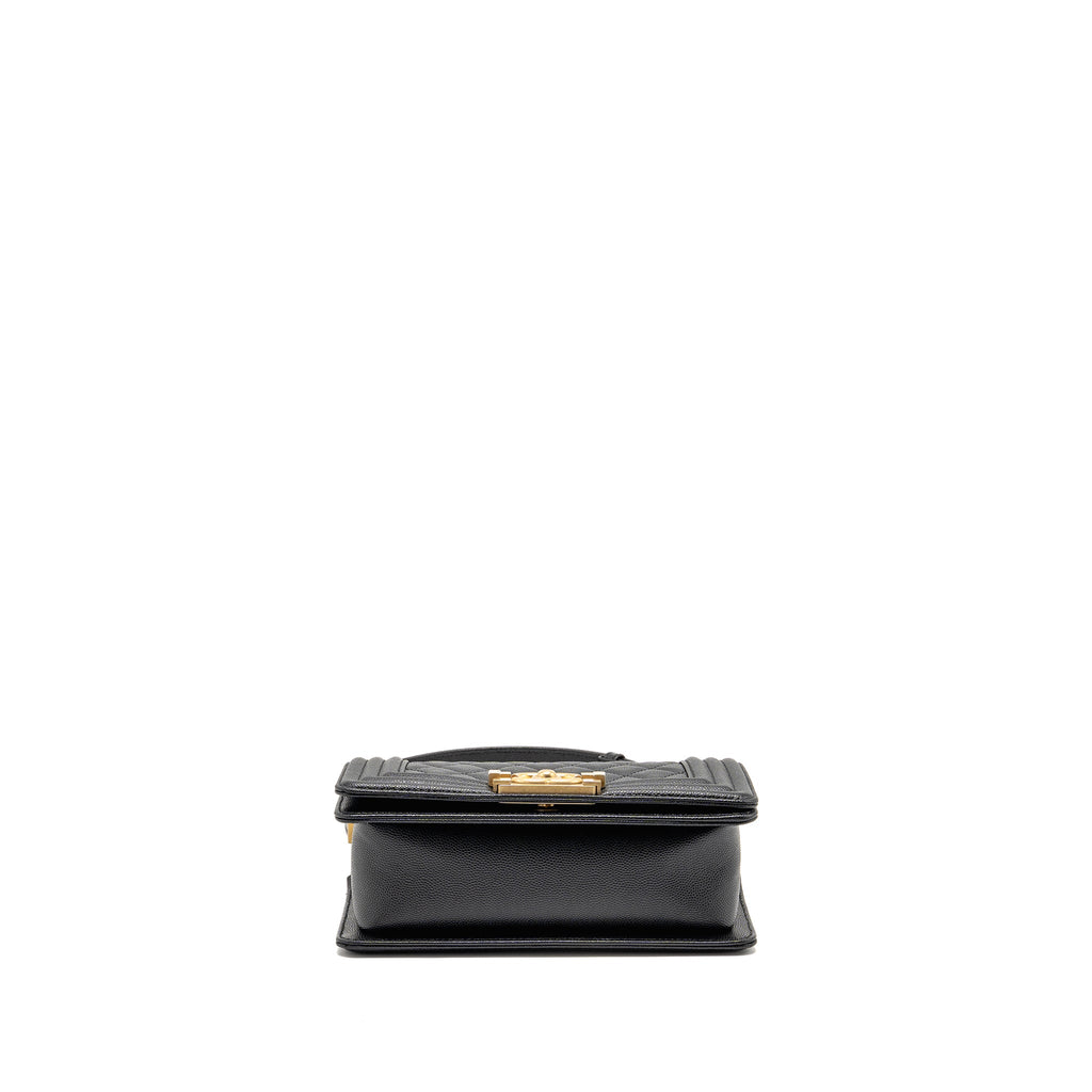 CHANEL SMALL BOY BAG CAVIAR BLACK GHW